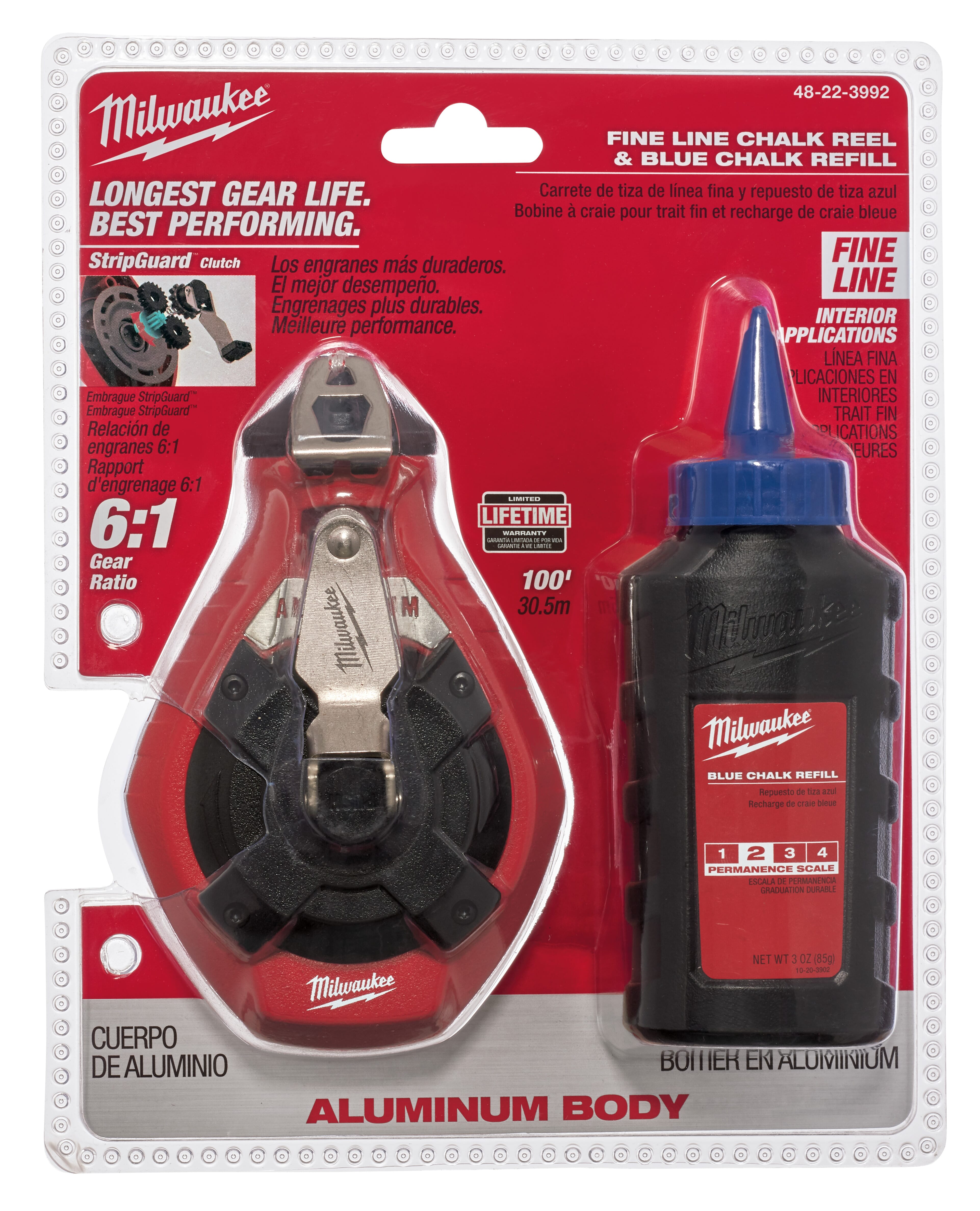 Milwaukee® StripGuard™ 48-22-3992 Precision Line Reel Kit, 100 ft L, Flush Handle